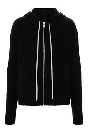 Black Alpaca wool blend cardigan RICK OWENS | RU02D6614KWP09